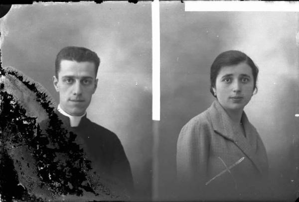 Donna - ritratto - fototessera [committenza Ridella Maria - Varzi] [a destra]
Uomo - ritratto - fototessera [committenza Repanai Prof. Ferruccio - Voghera] [a sinistra]