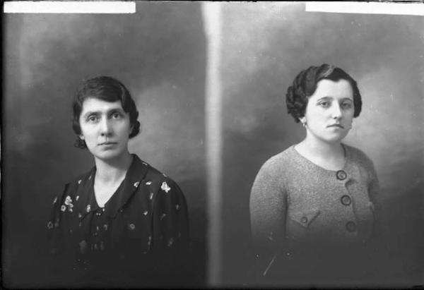Donna - ritratto - fototessera [committenza Vigo Rosetta - Voghera] [a destra]
Donna - ritratto - fototessera [committenza Mangiarotti Adele - Voghera] [a sinistra]