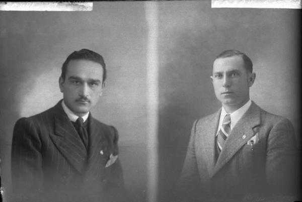Uomo - ritratto - fototessera [committenza Olivati Guerino] [a destra]
Uomo - ritratto - fototessera [committenza Iuculano Dott. Guglielmo] [a sinistra]