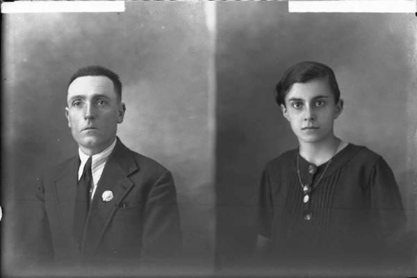 Donna - ritratto - fototessera [committenza Felloni Scassa Carla e maria Rosa] [a destra]
Uomo - ritratto - fototessera [committenza Viola Siro] [a sinistra]