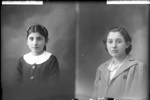 Donna - ritratto - fototessera [committenza Raina Alda] [a destra]
Bambina - ritratto - fototessera [committenza Vecchi Carla e Renzo] [a sinistra]