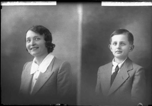 Bambino - ritratto - fototessera [committenza Zelaschi Franco] [a destra]
Donna - ritratto - fototessera [committenza Finaldi Angela] [a sinistra]
