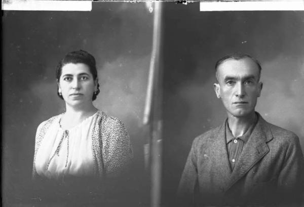 Uomo - ritratto - fototessera [committenza Goggi Attilio] [a destra]
Donna - ritratto - fototessera [committenza Zucchella Piera] [a sinistra]