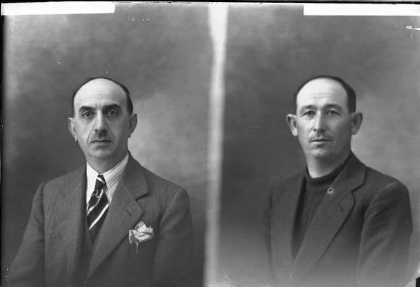 Uomo - ritratto - fototessera [committenza Ferrari Giuseppe] [a destra]
Uomo - ritratto - fototessera [committenza Maiocchi Giovanni] [a sinistra]