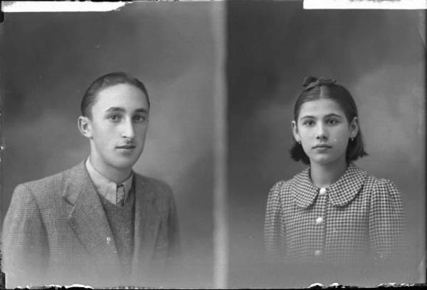 Donna - ritratto - fototessera [committenza Aloni Lina] [a destra]
Uomo - ritratto - fototessera [committenza Graziano Vilmer] [a sinistra]