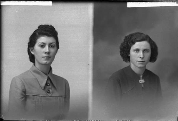 Donna - ritratto - fototessera [committenza Demicheli Lorenzina] [a destra]
Donna - ritratto - fototessera [committenza Ferrando Ester] [a sinistra]