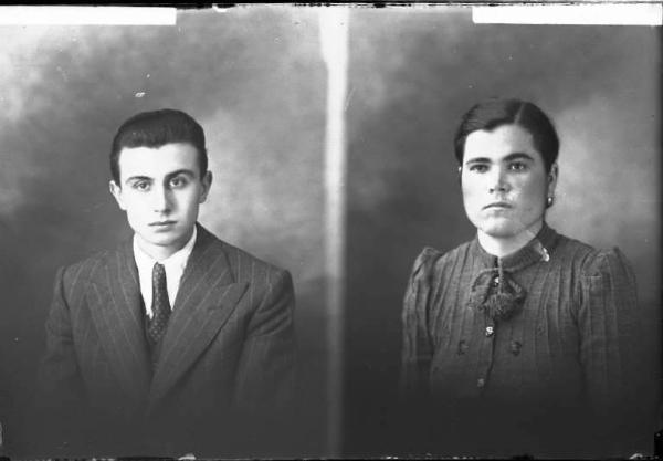 Donna - ritratto - fototessera [committenza Roati Rina] [a destra]
Uomo - ritratto - fototessera [committenza Baldo Franco] [a sinistra]