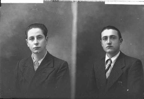 Uomo - ritratto - fototessera [committenza Carlo Moroni] [a destra]
Uomo - ritratto - fototessera [committenza Arpesella Carlo] [a sinistra]