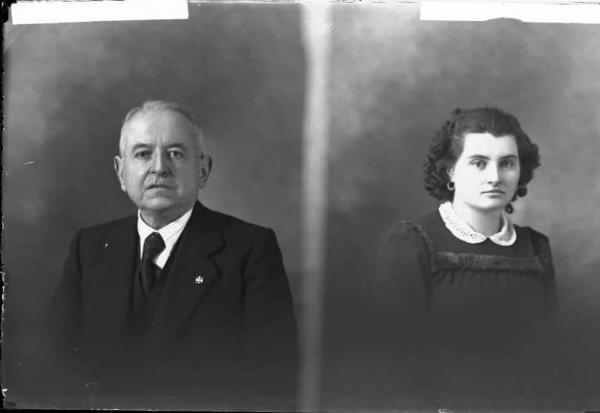 Donna - ritratto - fototessera [committenza Giorgi Mary - S. Gaudenzio] [a destra]
Uomo - ritratto - fototessera [committenza Borlone Notaio Luigi] [a sinistra]