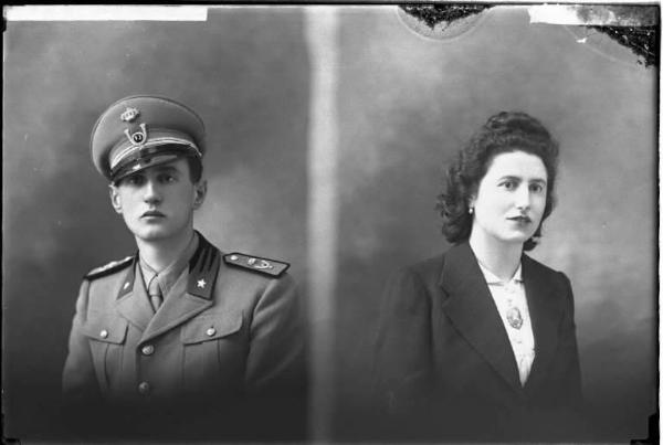 Donna - ritratto - fototessera [a destra]
Uomo - ritratto - fototessera [committenza Cardoni S.T. Ennio - Cavalleggeri Monferrato, Voghera] [a sinistra]