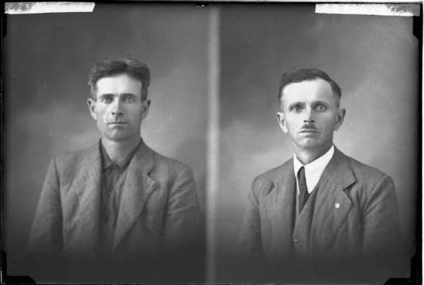 Uomo - ritratto - fototessera [committenza  Garbarini Mario - Montesegale] [a destra]
Uomo - ritratto - fototessera [committenza Meisina Pietro - Godiasco] [a sinistra]