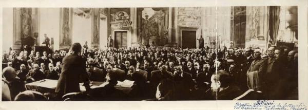 Giuseppe Bottai - Visita a Genova - Commemorazione di Dario Guidi all'Università di Genova