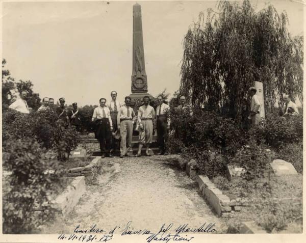 Giuseppe Bottai - Visita al monumento dei caduti della battaglia del Montello (15-18 giugno 1918)