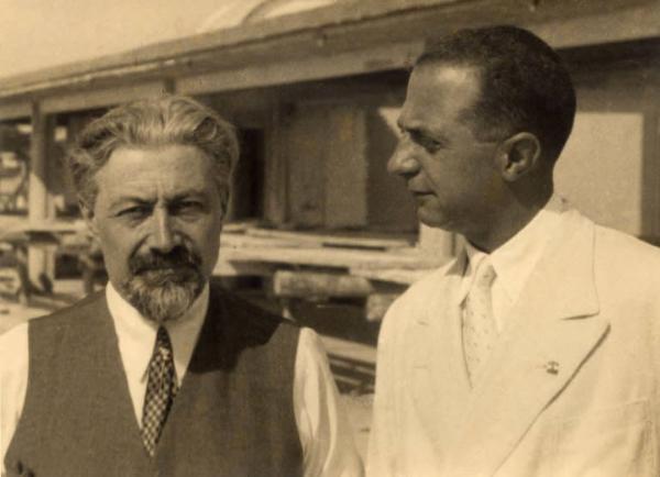 Giuseppe Bottai - Visita all'Istituto Forlanini - Ritratto con Eugenio Morelli