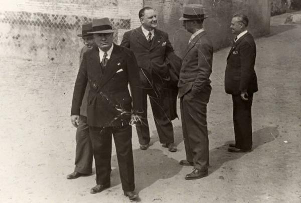 Giuseppe Bottai - Visita di Mussolini a Ostia Antica