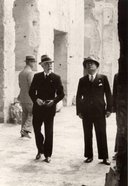 Giuseppe Bottai - Visita di Mussolini al Palatino