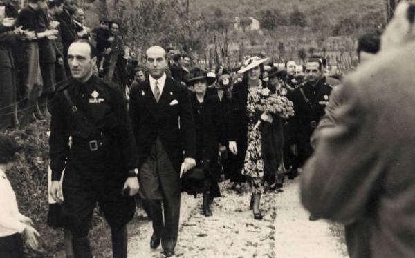 Giuseppe Bottai - Visita a Barga - Visita alla casa di Giovanni Pascoli