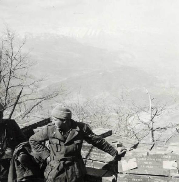 Guerra d'Albania - Fronte greco - Postazione della Divisione Julia sul monte Scendèli