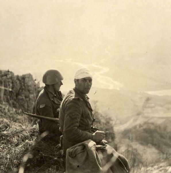 Guerra d'Albania - Fronte greco - Postazione della Divisione Julia sul monte Scendèli