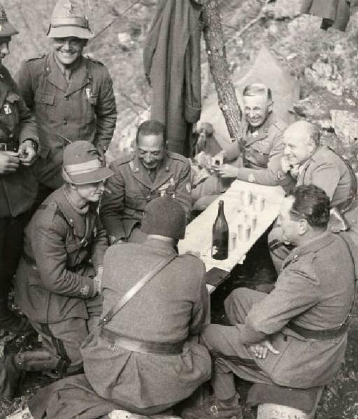 Giuseppe Bottai - Guerra d'Albania - Fronte greco - Accampamento sul monte Scendèli