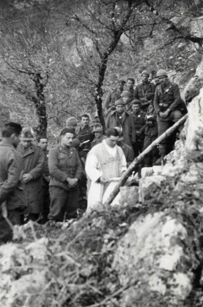 Guerra d'Albania - Fronte greco - Accampamento della Divisione Julia sul monte Scendèli - Santa Messa