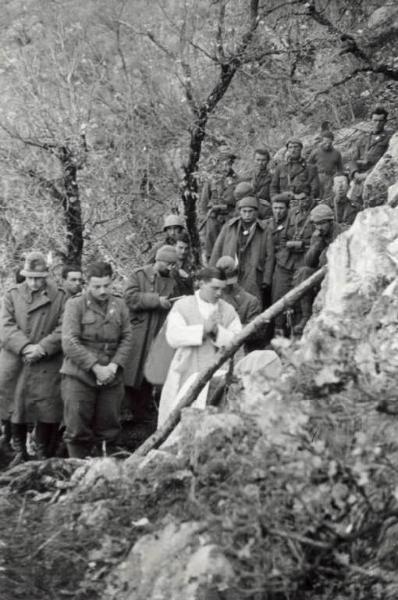 Guerra d'Albania - Fronte greco - Accampamento della Divisione Julia sul monte Scendèli - Santa Messa