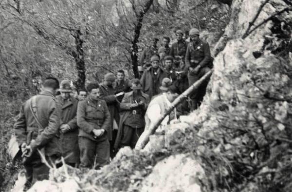 Guerra d'Albania - Fronte greco - Accampamento della Divisione Julia sul monte Scendèli - Santa Messa