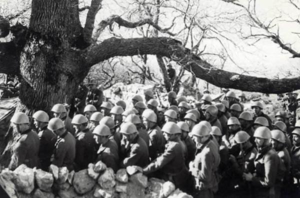 Guerra d'Albania - Fronte greco - Accampamento della Divisione Julia sul monte Scendèli - Santa Messa