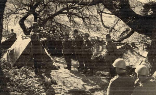 Guerra d'Albania - Fronte greco - Accampamento della Divisione Julia sul monte Scendèli - Santa Messa