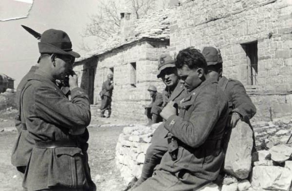 Guerra d'Albania - Fronte greco - Comando della Divisione Julia sul monte Scendèli