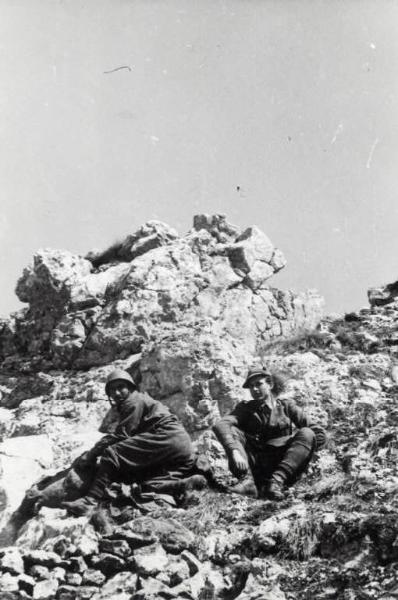 Guerra d'Albania - Fronte greco - Postazione della Divisione Julia sul monte Scendèli