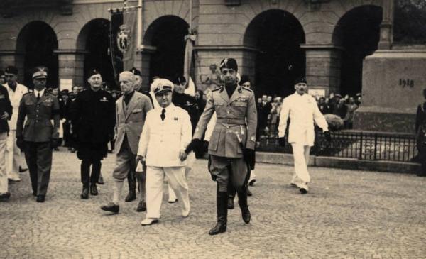 Giuseppe Bottai - Visita ad Aosta - Manifestazione di accoglienza