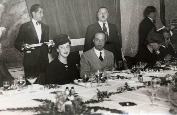 Giuseppe Bottai - Visita ad Atene - Pranzo delle delegazione