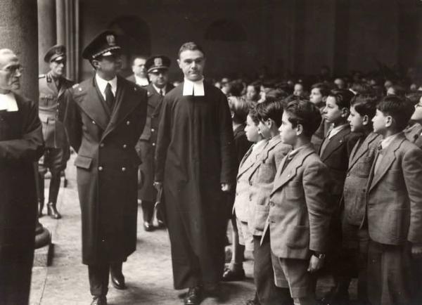 Giuseppe Bottai - Visita al collegio San Giuseppe di Roma