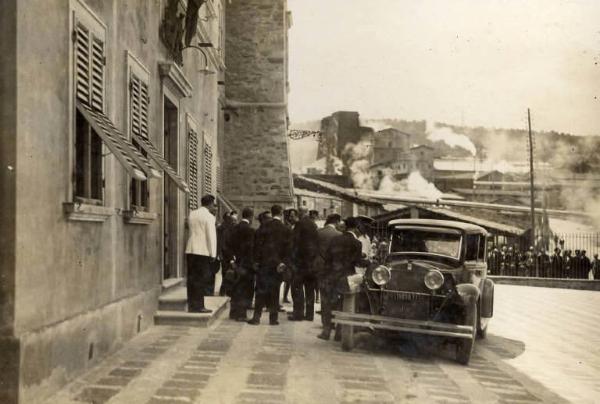 Giuseppe Bottai - Visita agli impianti industriali dei soffioni geotermici di Larderello