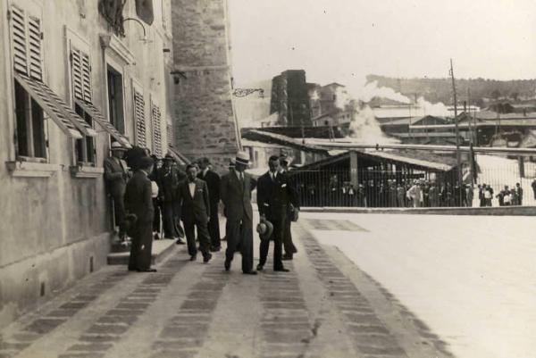 Giuseppe Bottai - Visita agli impianti industriali dei soffioni geotermici di Larderello