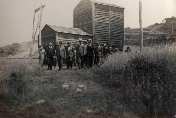 Giuseppe Bottai - Visita agli impianti industriali dei soffioni geotermici di Larderello