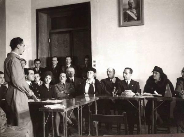 Giuseppe Bottai - Riunione all'Accademia di Arte Drammatica di Roma