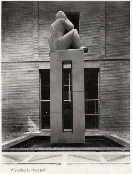 V Triennale - Palazzo dell'Arte - Impluvium - Fontana di Leone Lodi e Mario Sironi