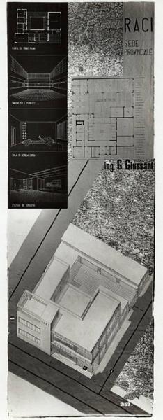 V Triennale - Mostra internazionale di architettura moderna - I° galleria dell'Italia - Progetti di edifici tipici - Sede provinciale del R.A.C.I. (Reale Automobile Club Italia) di Gabriele Giussani