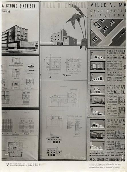 V Triennale - Mostra internazionale di architettura moderna - I° galleria dell'Italia - Progetti di edifici tipici - Case di abitazione