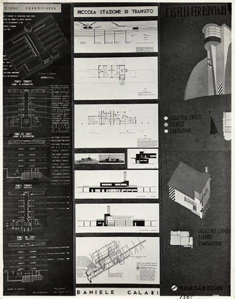 V Triennale - Mostra internazionale di architettura moderna - I° galleria dell'Italia - Progetti di edifici tipici - Edifici ferroviari