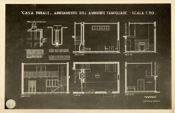 V Triennale - Mostra internazionale di architettura moderna - I° galleria dell'Italia - Progetti di edifici tipici - Concorso per casa rurale