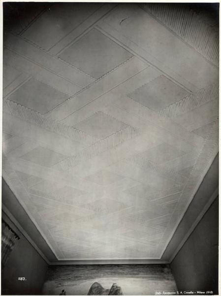 V Triennale - Arti decorative e industriali - La Strada-Mostra d'ambienti moderni - Soffitto a stucco