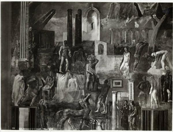 V Triennale - Salone delle Cerimonie - Pittura murale "il lavoro" di Mario Sironi