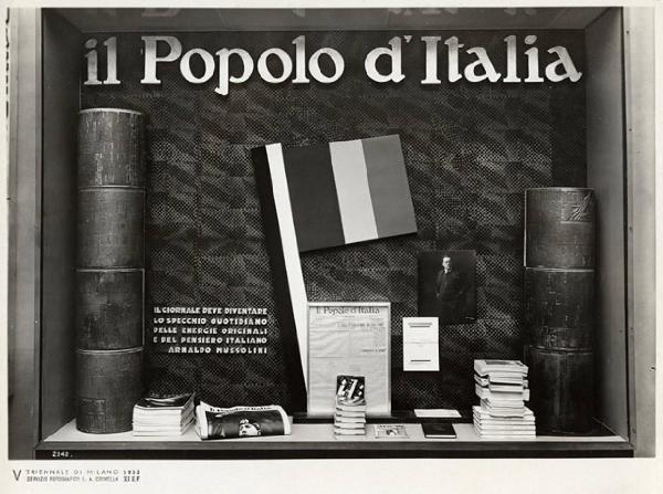 V Triennale - Mostre nel parco - Padiglione della stampa - Stampa italiana contemporanea - Il Popolo d'Italia