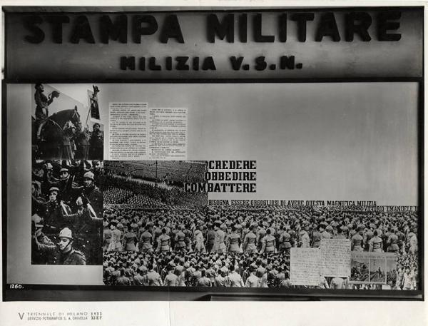 V Triennale - Mostre nel parco - Padiglione della stampa - Stampa italiana contemporanea - Stampa militare
