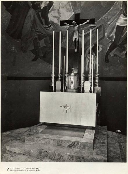 V Triennale - Mostre nel parco - Padiglione della mostra d'arte sacra - Altare di Enrico Ratti