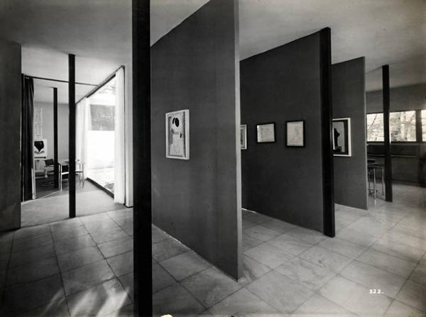 V Triennale - Mostra dell'abitazione - Villa studio per un artista di Luigi Figini e Gino Pollini - Galleria