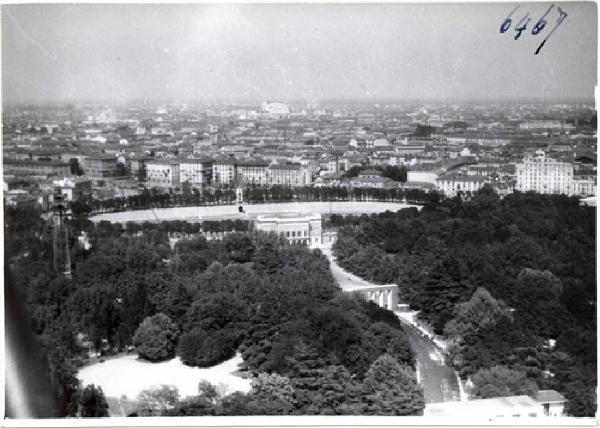 V Triennale - Parco Sempione - Veduta panoramica dalla Torre Littoria